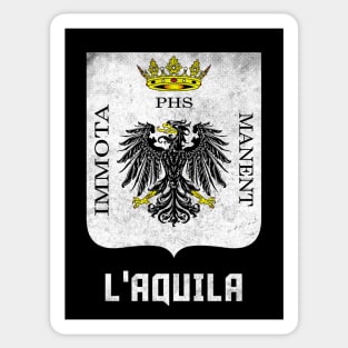 L'Aquila, Italia // Retro Faded Style Coat Of Arms Design Sticker